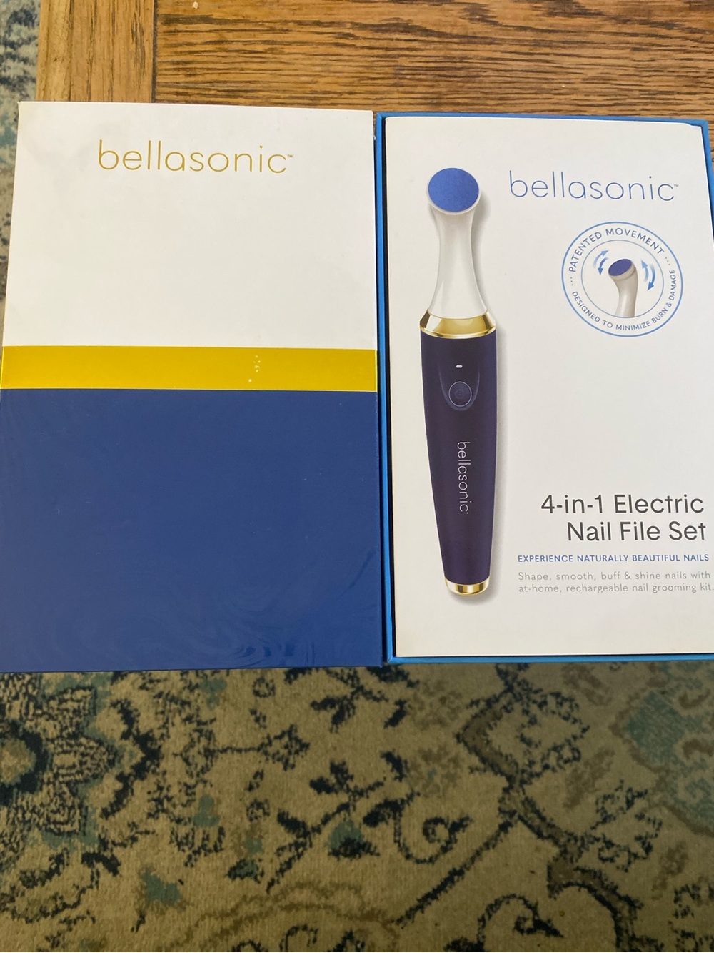Bellasonic 4-in-1 Electric Nail File Set - Blue and Gold - BRAND NEW